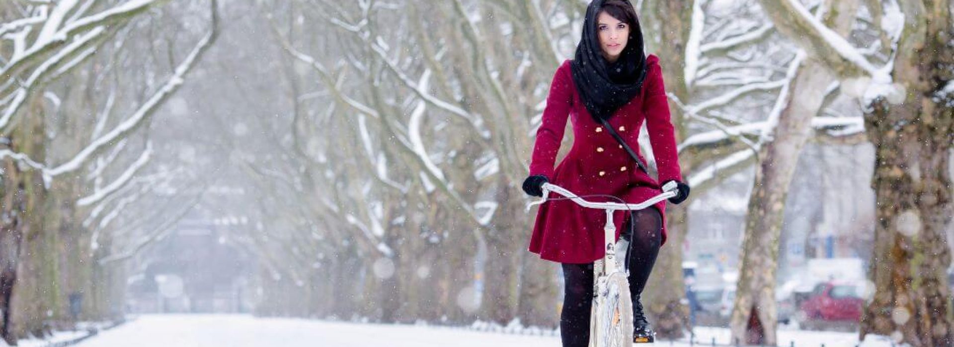 Fietsen in de sneeuw (1)